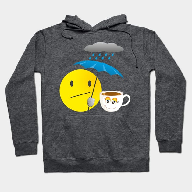 Rain and coffee Hoodie by teedesign20